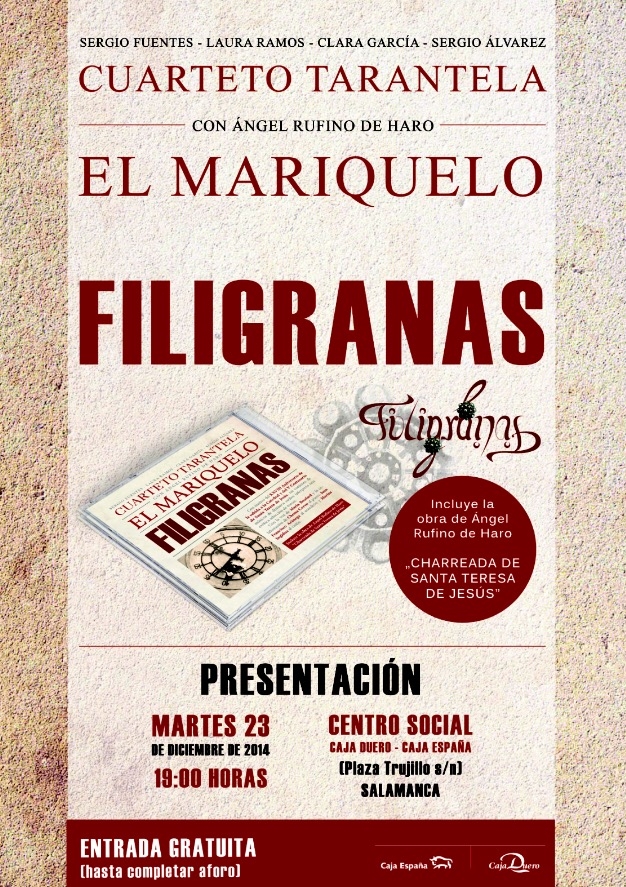 Presentación del disco Filigranas