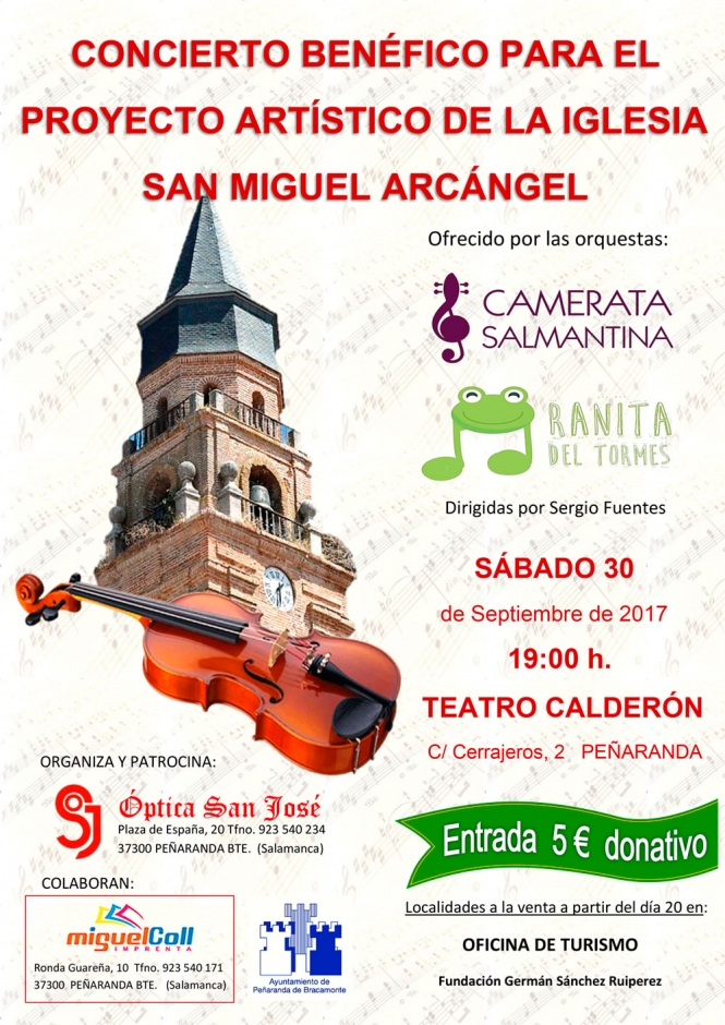 Concierto benéfico para el proyecto artístico de la iglesia San Miguel Arcángel